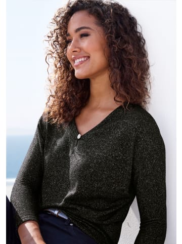 LASCANA 3/4-Arm-Shirt in schwarz