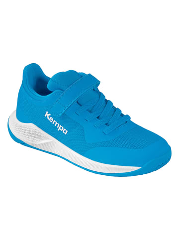 Kempa Hallen-Sport-Schuhe Kourtfly Kids in kempablau/weiß