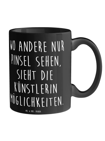 Mr. & Mrs. Panda Tasse Spruch Künstlerin Visionen mit Spruch in Schwarz