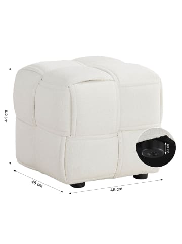 Homestyle4u Polsterhocker 46x41x46 in Beige