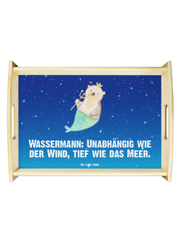 Mr. & Mrs. Panda Rutschfestes Tablett Wassermann Astrologie mit ... in Sternenhimmel Blau