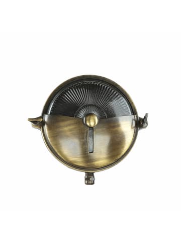 Licht-Erlebnisse Außen Wandlampe Ø 18 x (H)18 cm in Messing AntikMessing Antik