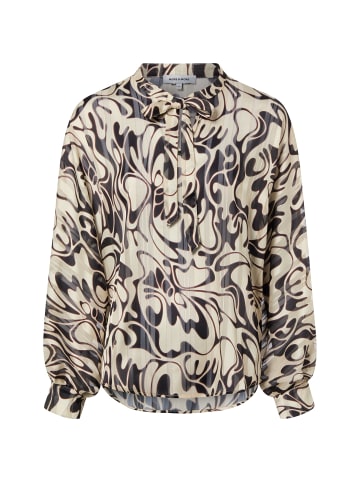 More & More Schluppenbluse in beige schwarz