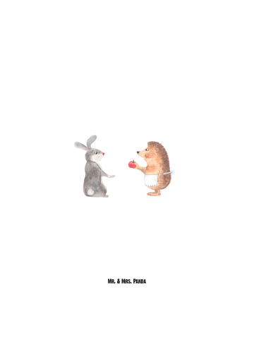 Mr. & Mrs. Panda Wasserflasche Hase Igel ohne Spruch in Weiß