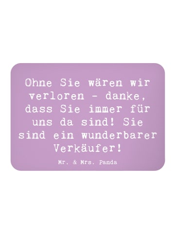 Mr. & Mrs. Panda Magnet Spruch Wunderbarer Verkäufer mit Spruch in Lavendeltraum