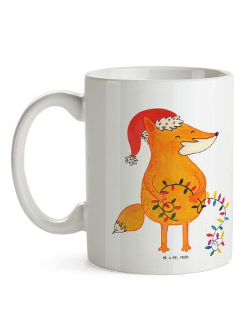 Mr. & Mrs. Panda Kaffeebecher Fuchs Weihnachten ohne Spruch in Weiß