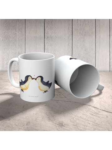 Mr. & Mrs. Panda Kinderbecher Pinguin Liebe ohne Spruch in Weiß