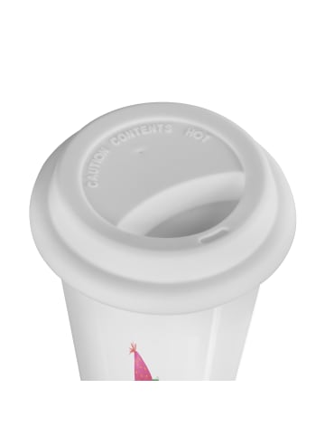 Mr. & Mrs. Panda Thermobecher Avocado Feier mit Spruch in Weiß