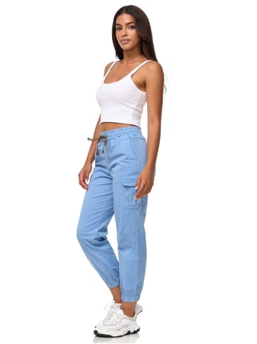 Tazzio Cargohose "F600" - Regular Fit - in Blau