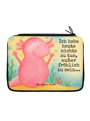 Mr. & Mrs. Panda Federmappe Axolotl Hurra Design mit Spruch in Weiß