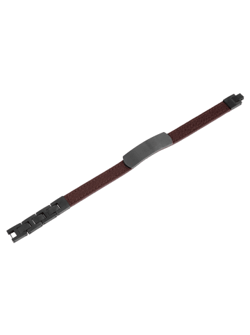 Adeliás Herren Armband aus Leder 22,5 cm in braun