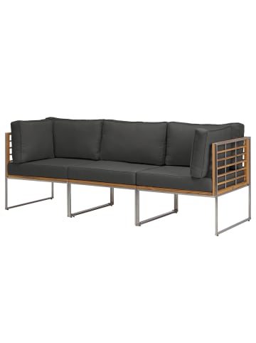 home24 Loungesofa TEAKLINE 3-teilig Kombi A in Anthrazit