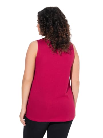 Ulla Popken Strick-Top in dunkle himbeere