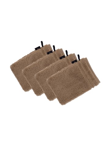 Vossen 4er Pack Waschhandschuh in camel