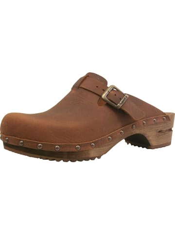 Sanita Comfortwear Clog "Wood-Kristel Open" in Braun