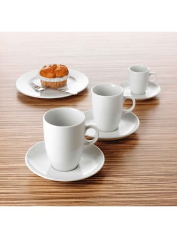 Seltmann Weiden 6er Set Espressotassen mit Untertassen VIP. 90 ml weiß in weiß