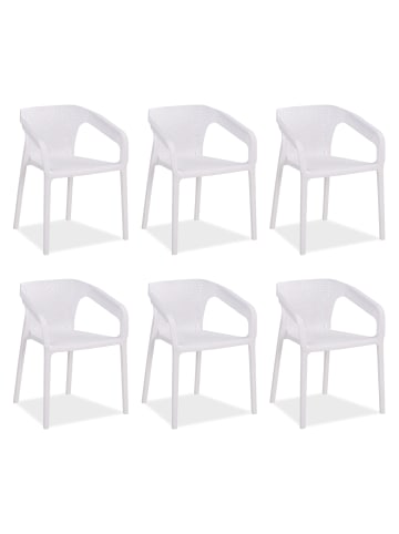 Homestyle4u Küchenstuhl 6er Set in Weiß