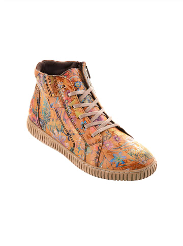 Gemini Stiefelette in cognac-bedruckt