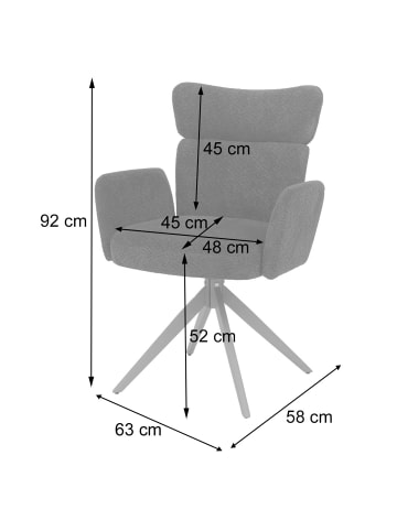 MCW 2er-Set Esszimmerstuhl N11 Bouclé 350g/m², Grün, Beine Holz-Optik