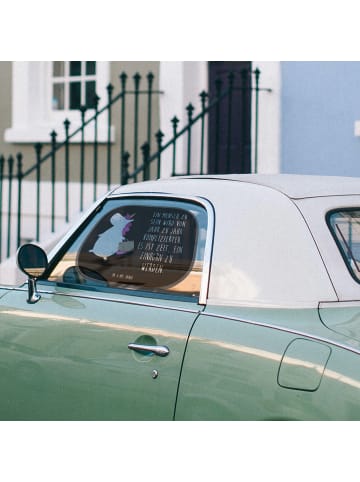 Mr. & Mrs. Panda Sonnenschutz Auto Einhorn Koffer mit Spruch in Schwarz