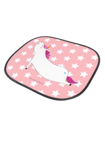 Mr. & Mrs. Panda Sonnenschutz Autoscheibe Einhorn Yoga ohne Spruch in Rot Pastell