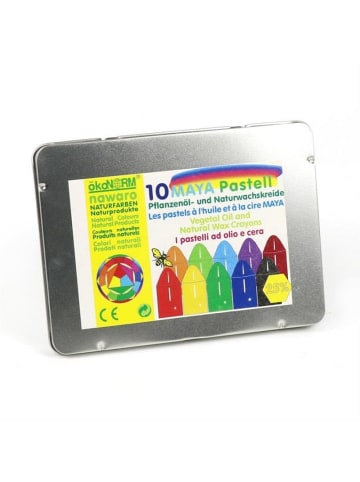 ÖkoNorm Pastell-Ölkreiden Maya, Ø12mm x 85mm, Blechetui - 10 Farben - ab 3 Jahren