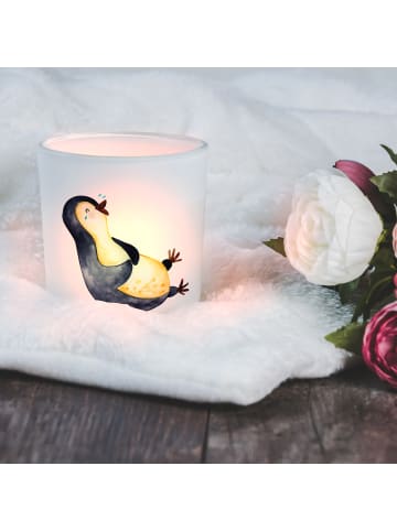 Mr. & Mrs. Panda Glaswindlicht Pinguin Lachen ohne Spruch in Transparent
