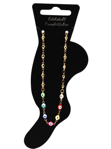 Adeliás Damen Anhänger aus Edelstahl mit Perle in gold