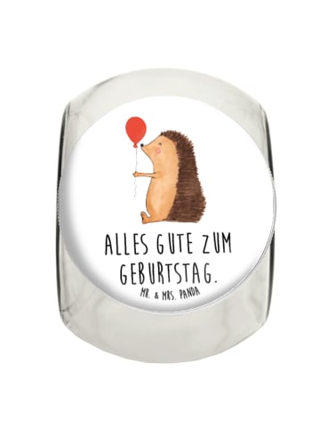 Mr. & Mrs. Panda Vorratsdose Glas Igel Luftballon mit Spruch in Weiß