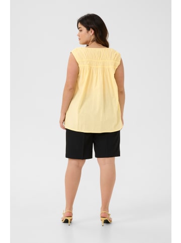 KAFFE curve Bluse ärmellos KCthia A-shape in Straw