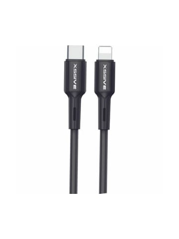 COFI 1453 Lade- und Datenkabel USB-C zu iOS Geräte 30cm 2.4A Output in Schwarz