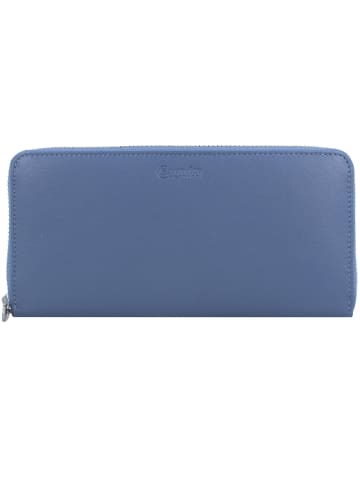 Esquire Viktoria Geldbörse RFID Leder 19 cm taubenblau