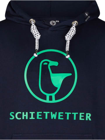 SCHIETWETTER SCHIETWETTER Hoodie Logoprint Michael in navy/neongreen