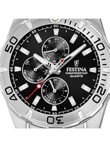 Festina Analog, Multifunktion-Armbanduhr Festina Multifunktion silber groß (ca. 43mm)