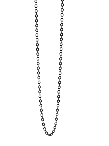 Adeliás Unisex Halskette – Ankerkette aus Edelstahl 90+5 in schwarz