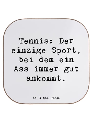 Mr. & Mrs. Panda Untersetzer Spruch Tennis Ass mit Spruch in Weiß