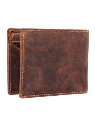 Greenburry Vintage Geldbörse mit Fisch-Prägung Leder 12 cm in karpfen