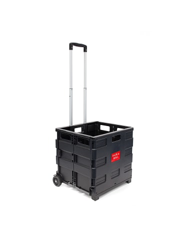 relaxdays 2x Einkaufstrolley in Schwarz - (B)42 x (H)100 x (T)37 cm