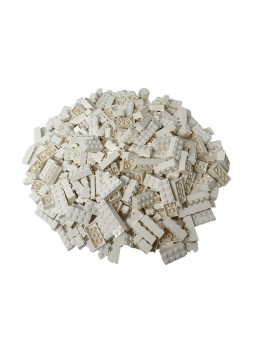 LEGO Bausteine Weiß 50x Teile - ab 3 Jahren in white