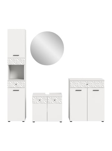 ebuy24 Badmöbelset Prisma Weiß 145 x 37 cm