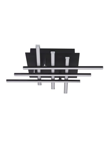 Licht-Erlebnisse Deckenlampe EEK G (B)45.5 x (L)45.5 x (H)8.5 cm in Schwarz matt Chrom