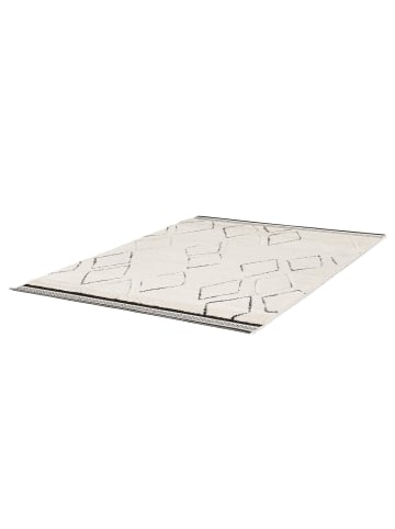 home24 Kurzflorteppich Fil in Weiß