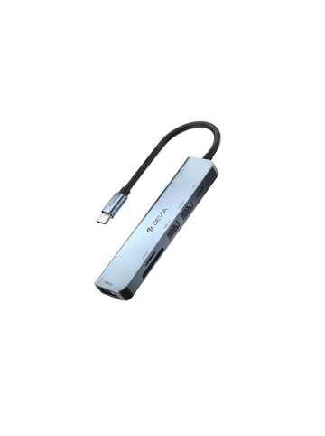 COFI 1453 Devia Adapter HUB 5in1 USB-C 3.1 auf 3x USB 3.0 + SD/TF in Dunkelgrau