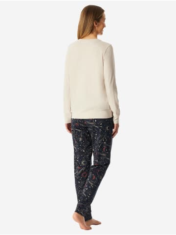 Schiesser Pyjama Family in beige-mel.