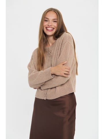 SAINT TROPEZ Strickjacke NovaSZ Lockere Passform in Sepia Rose Melange