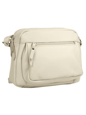Samantha Look Umhängetasche echt Leder in creme