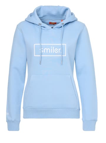 smiler. Kapuzensweatshirt Happy. in hellblau