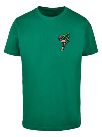 Mister Tee Mister Tee Herren Flamingo T-Shirt Round Neck in forest green