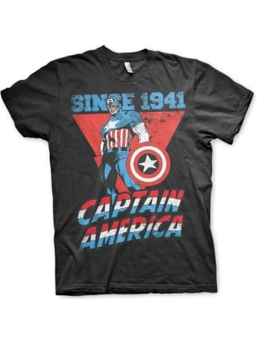 Captain America T-Shirt in Schwarz