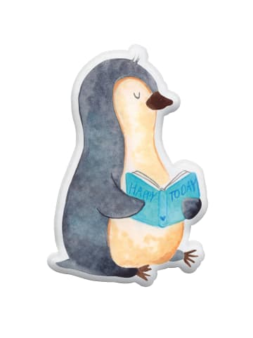 Mr. & Mrs. Panda Dekokissen Pinguin Buch ohne Spruch in Weiß